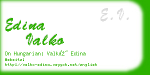 edina valko business card